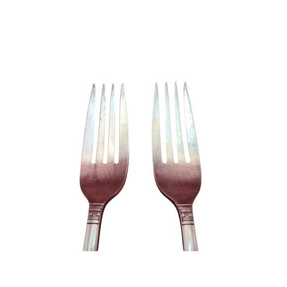 National Silver Co Calvalcade Forks Set of 2 Silverplate 7.4" 1946 Vintage MCM - Picture 4 of 8
